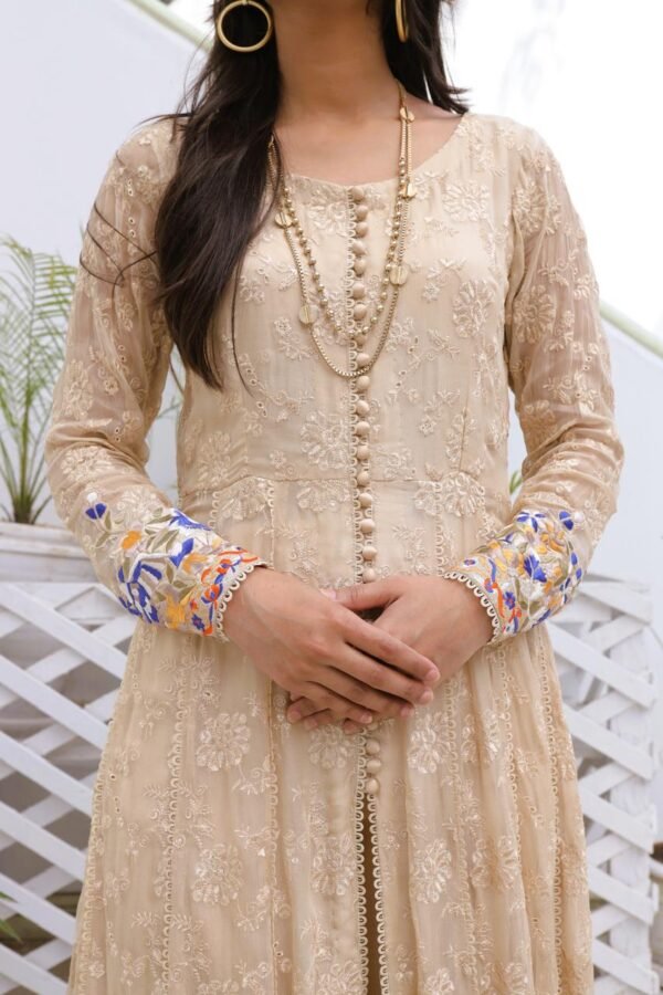Vintage Pearl-Ivory long Frok - Image 2